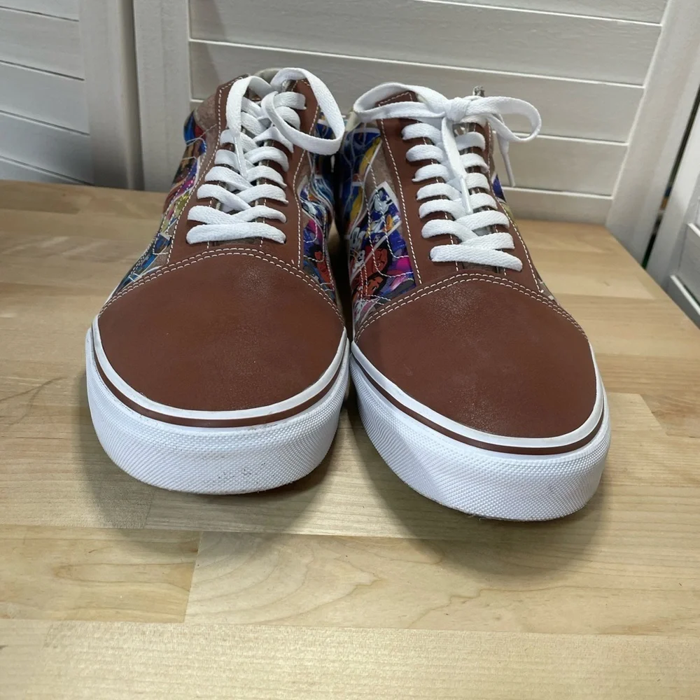 Vans x Disney Old Skool Scrapbook Brown and White Graphic Sneakers